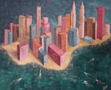 Atterrissage imminent  73x60 - Collection Urbanisme