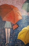 La danse des parapluies 61x38 - Collection Féminité